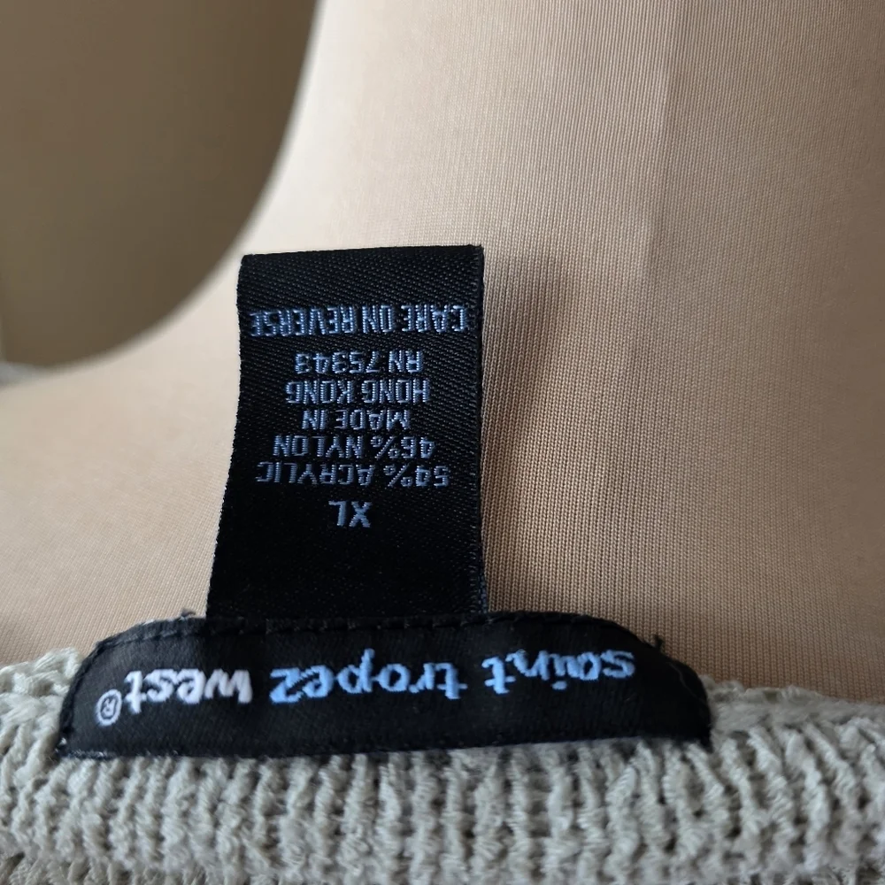 XL Light Tan Taupe Knit Sweater Saint Tropez West‎ Quiet Luxury Old Money